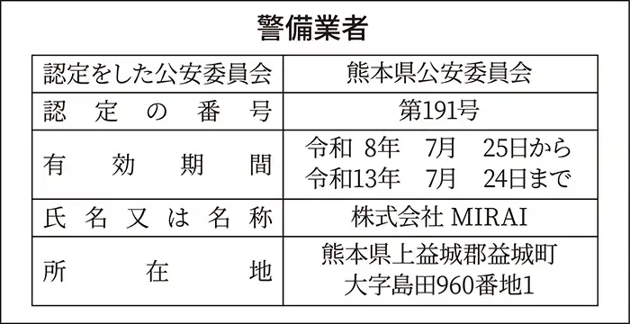 警備業者